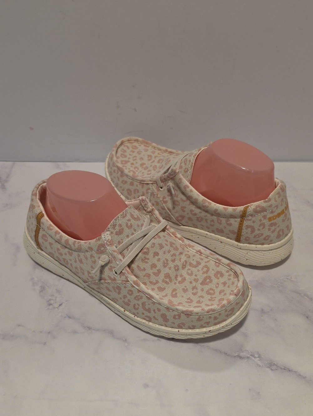 Eddie Bauer Pink Leopard Canvas Slip-On Shoes